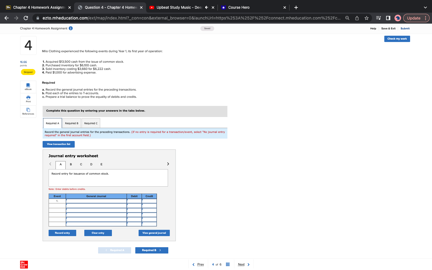 Bb Chapter 4 Homework Assignme Question 4 - Chapter 4 Homew