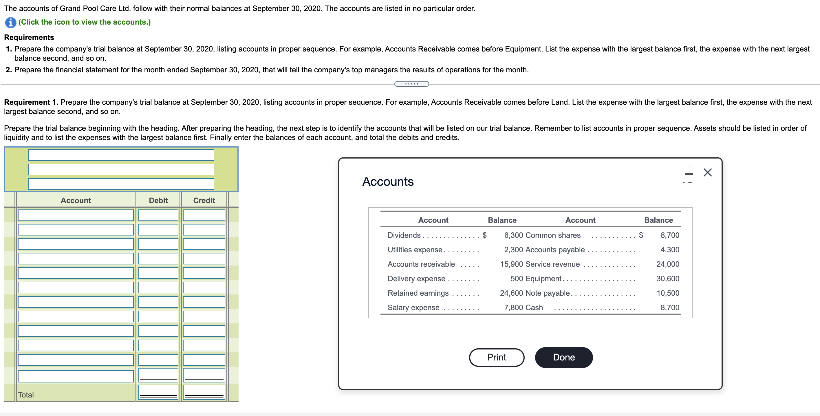 this is all one question. please help me with this practice question.