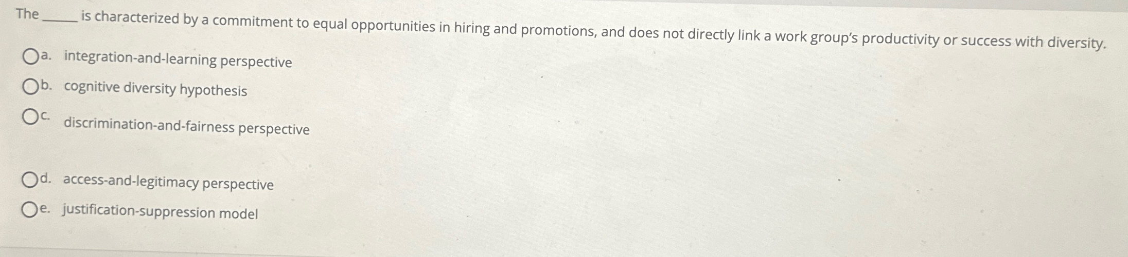  The is characterized by a commitment to equal opportunities in hiring