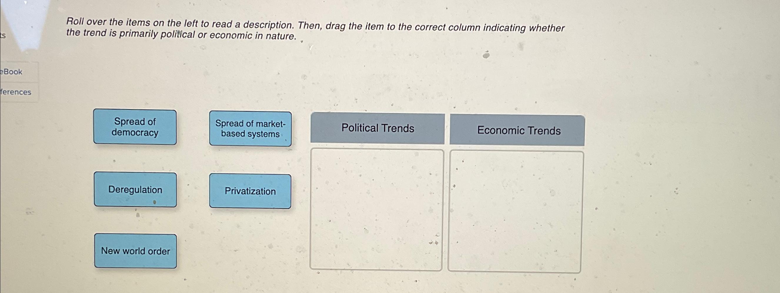  Roll over the items on the left to read a description.