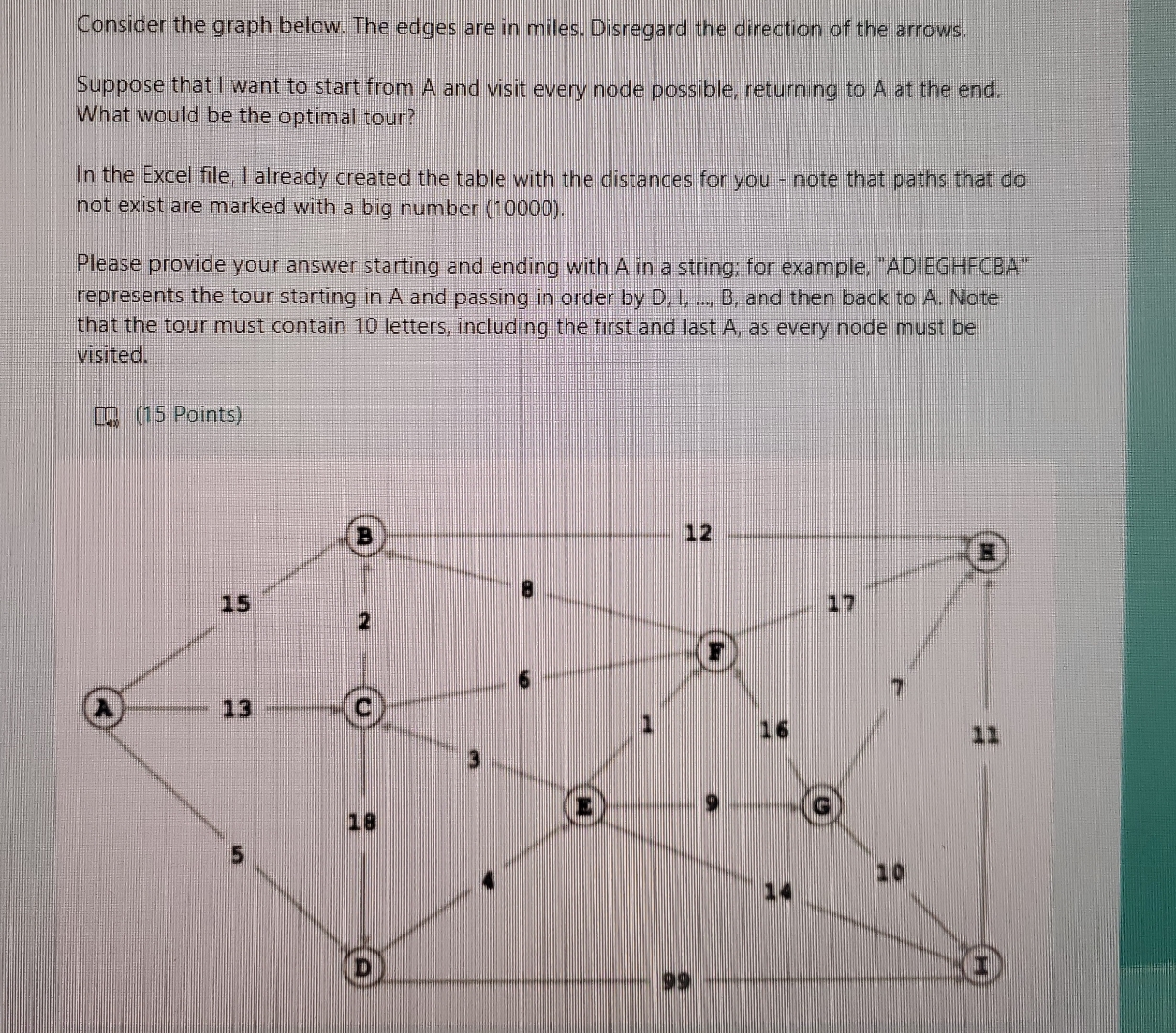  start and end with A. need all nodes included please 
