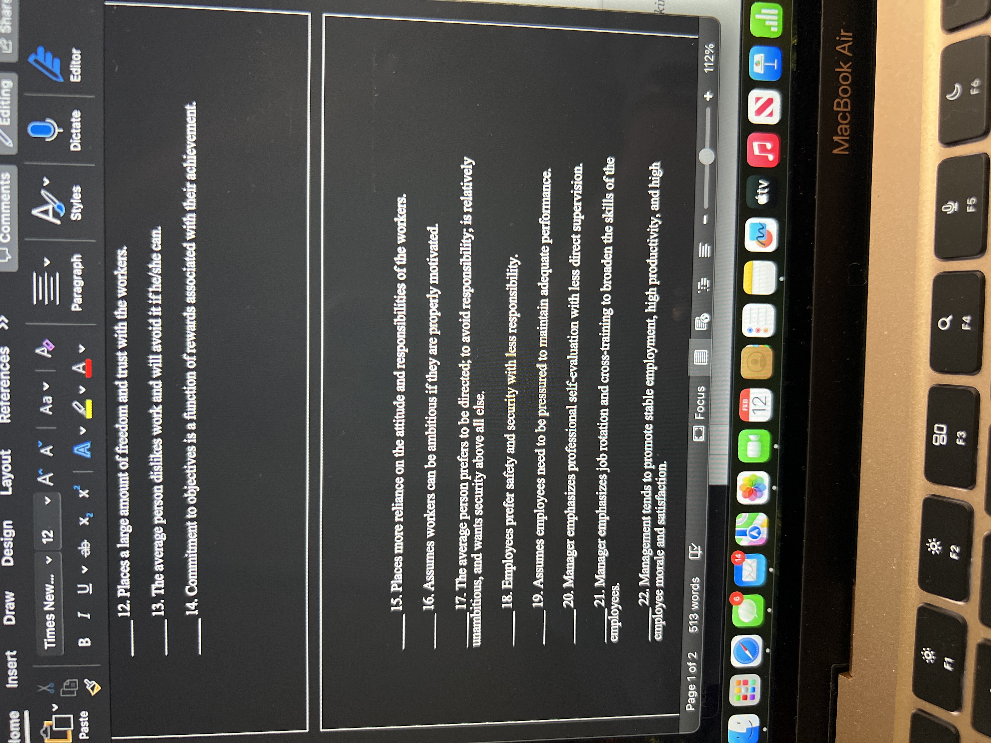  Each question has one answer. Place an X or Y or