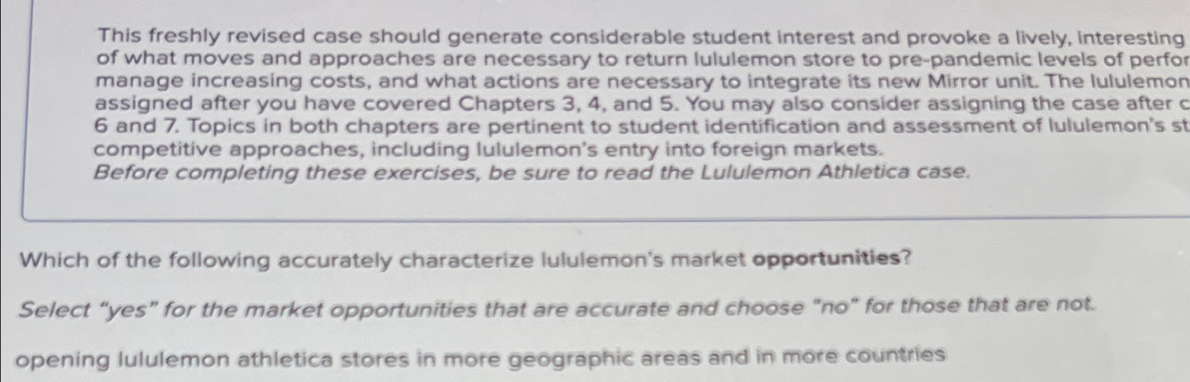  This freshly revised case should generate considerable student interest and provoke