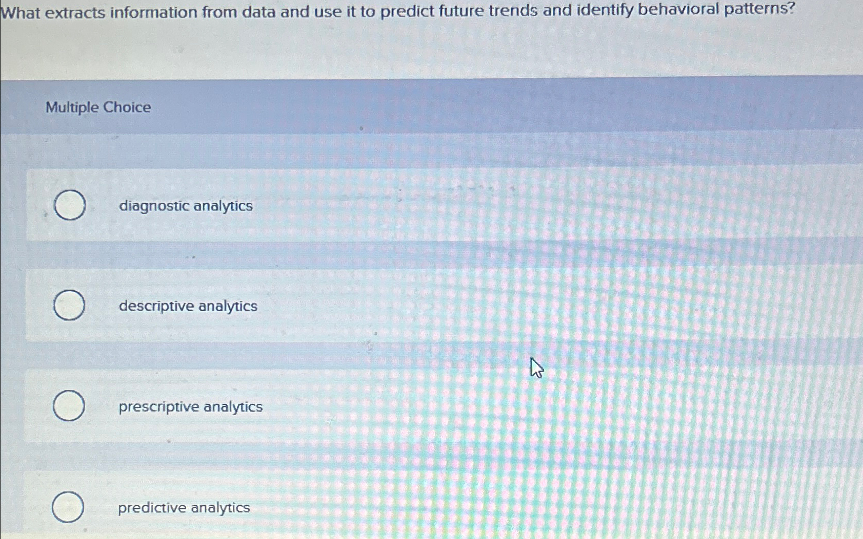  What extracts information from data and use it to predict future
