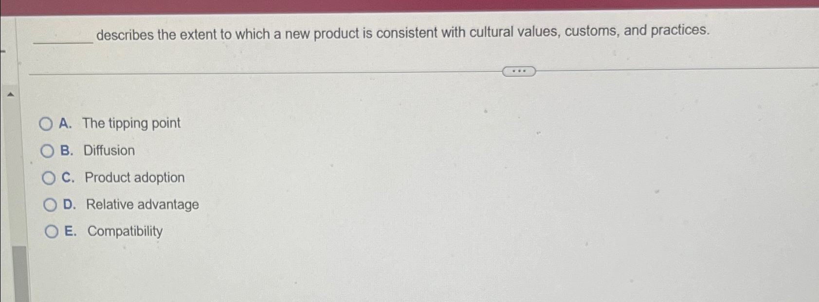  describes the extent to which a new product is consistent with