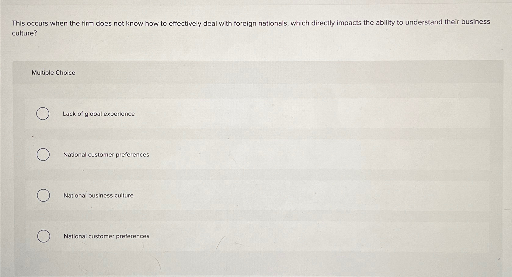  This occurs when the firm does not know how to effectively