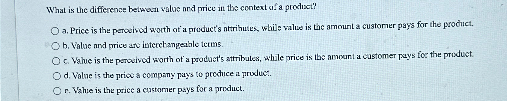  What is the difference between value and price in the context