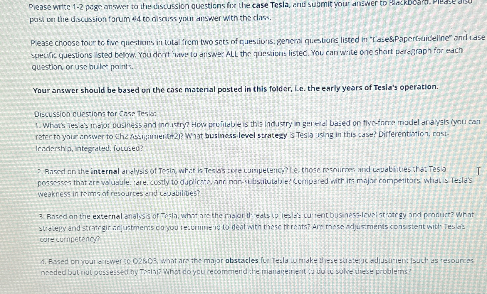  Please write 1-2 page answer to the discussion questions for the