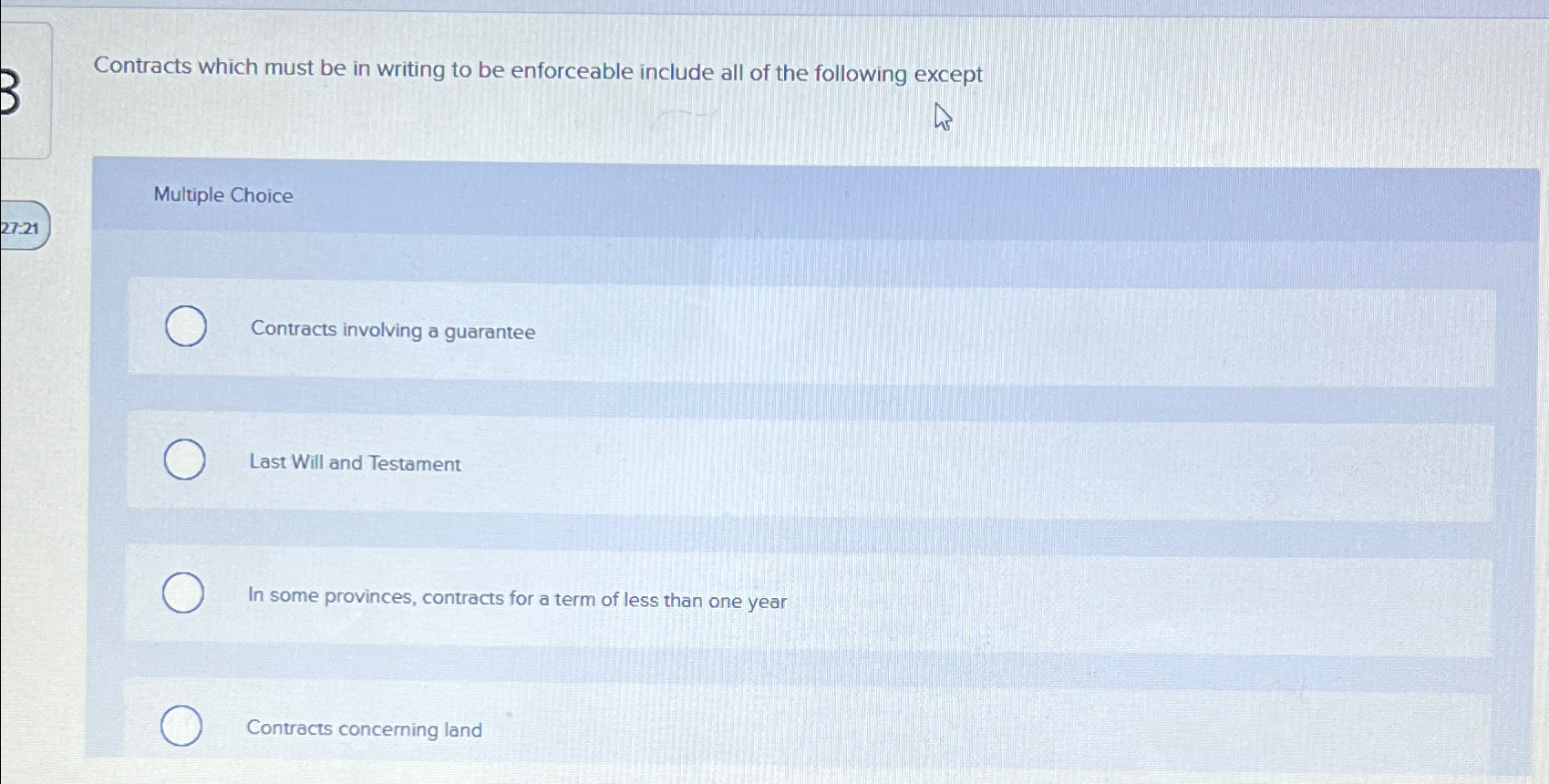  Contracts which must be in writing to be enforceable include all