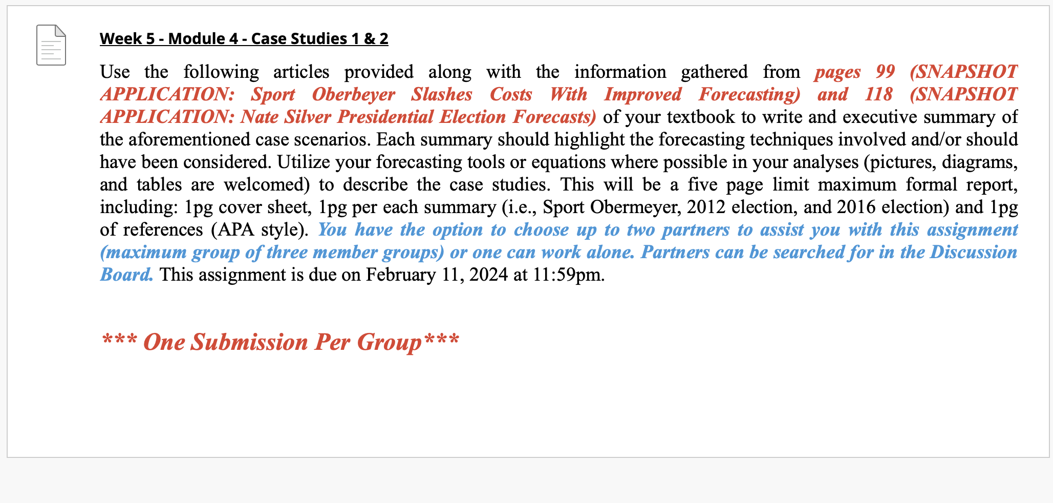  Week 5- Module 4- Case Studies 1 & 2 Use the