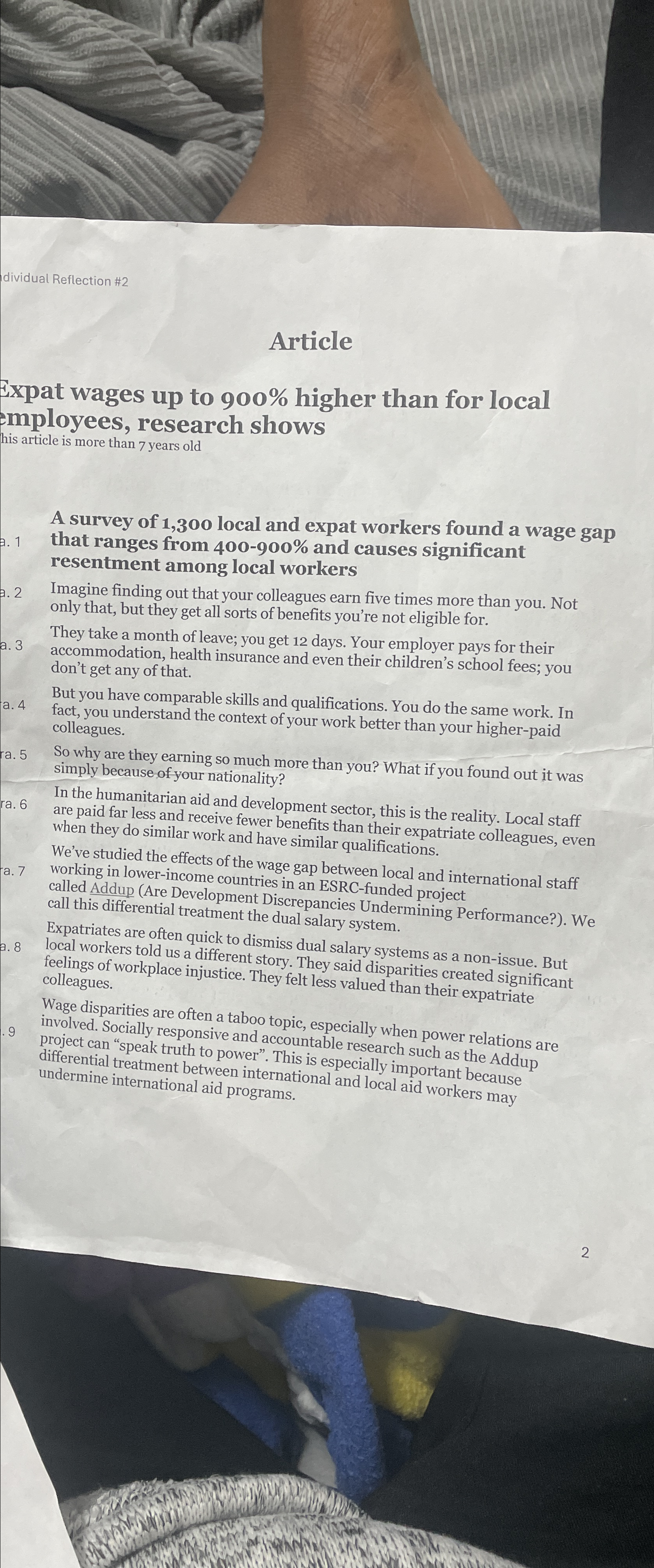  Article Expat wages up to 900% higher than for local employees,