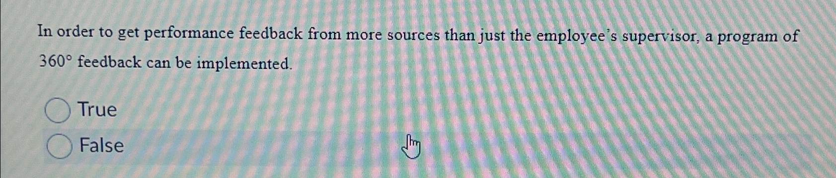  In order to get performance feedback from more sources than just