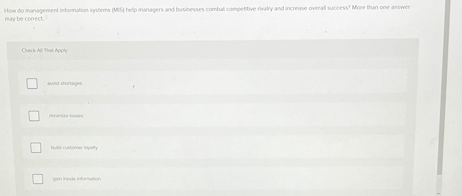  How do management information systems (MIS) help managers and businesses combat