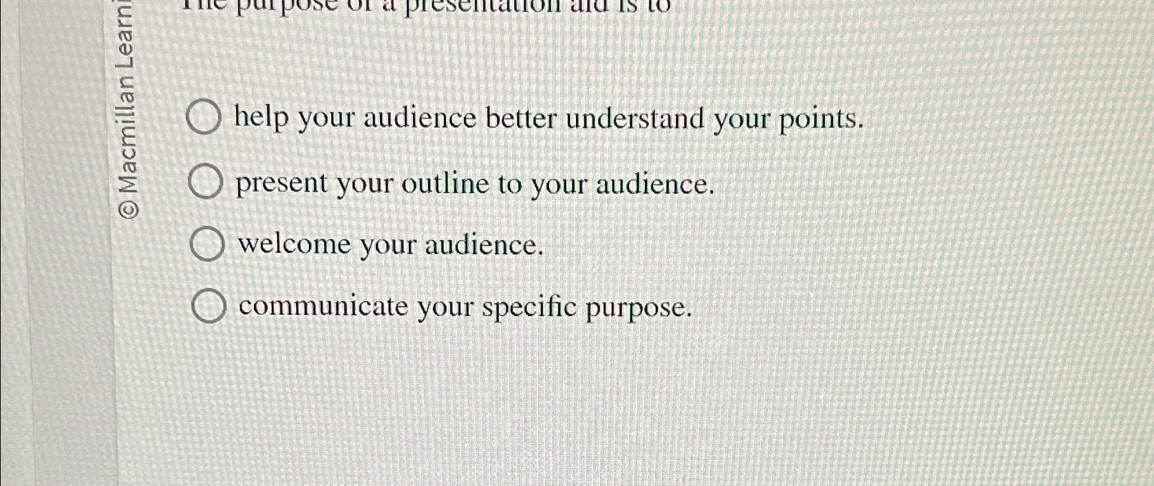  help your audience better understand your points. present your outline to