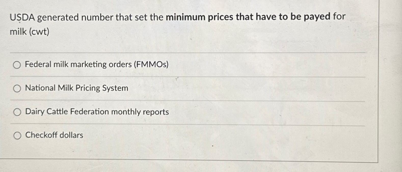  UDA generated number that set the minimum prices that have to