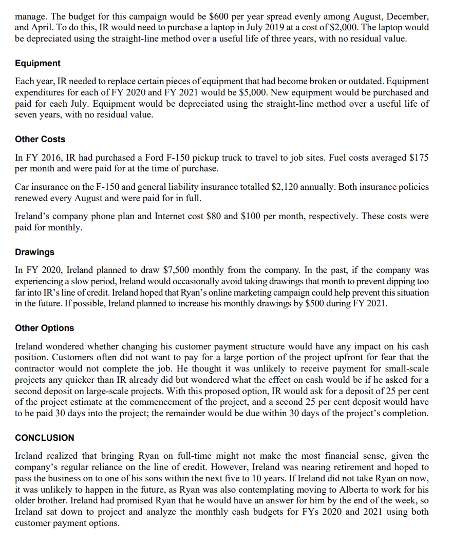 Large jobs Deposit 8,750 8,750 131,250 Large jobs Final 26,250 48,875 Small