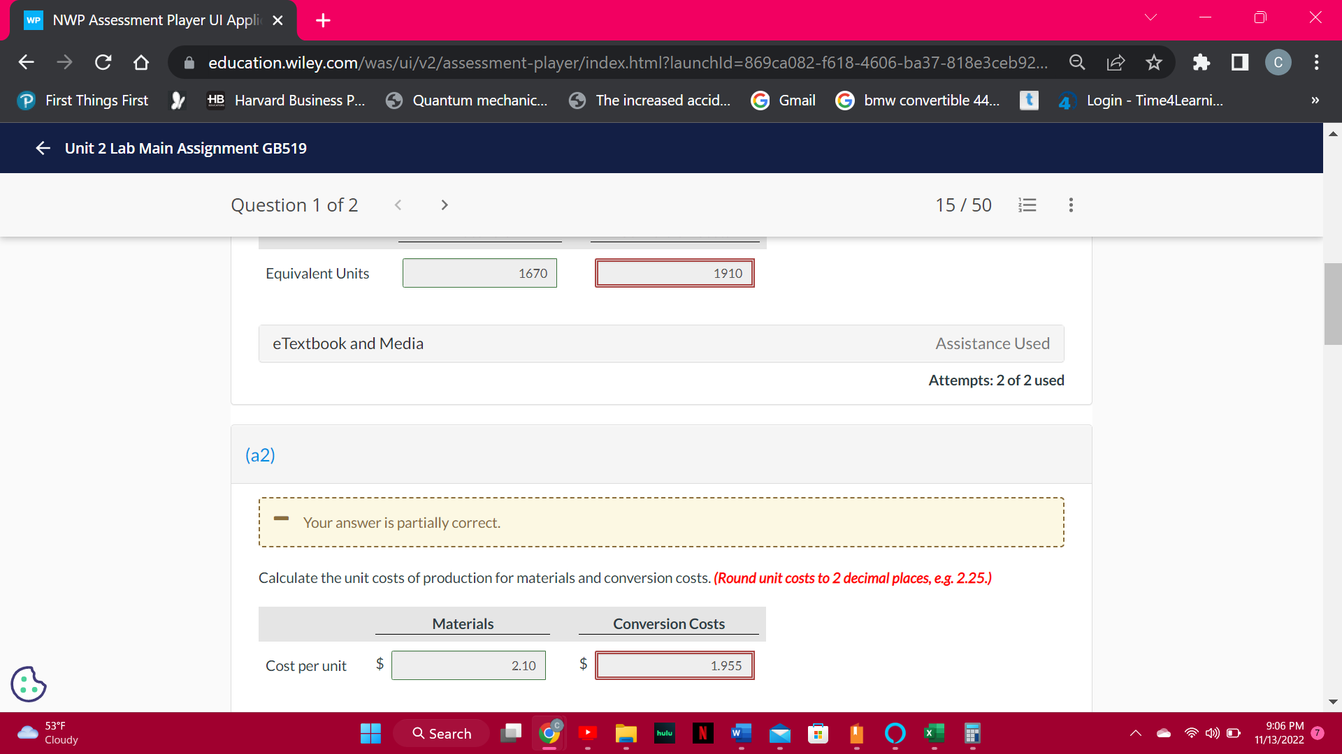 Assessment Player UI Appli( X + X C education.wiley.com/was/ui/v2/assessment-player/index.html?launchld=869ca082-f618-4606-ba37-818e3ceb92... Q 0 C
