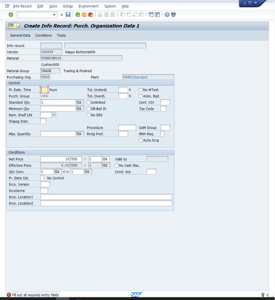 Assume when completing this exercise that you left a field blank for