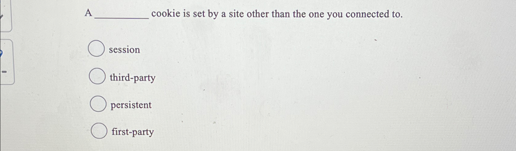 A cookie is set by a site other than the one