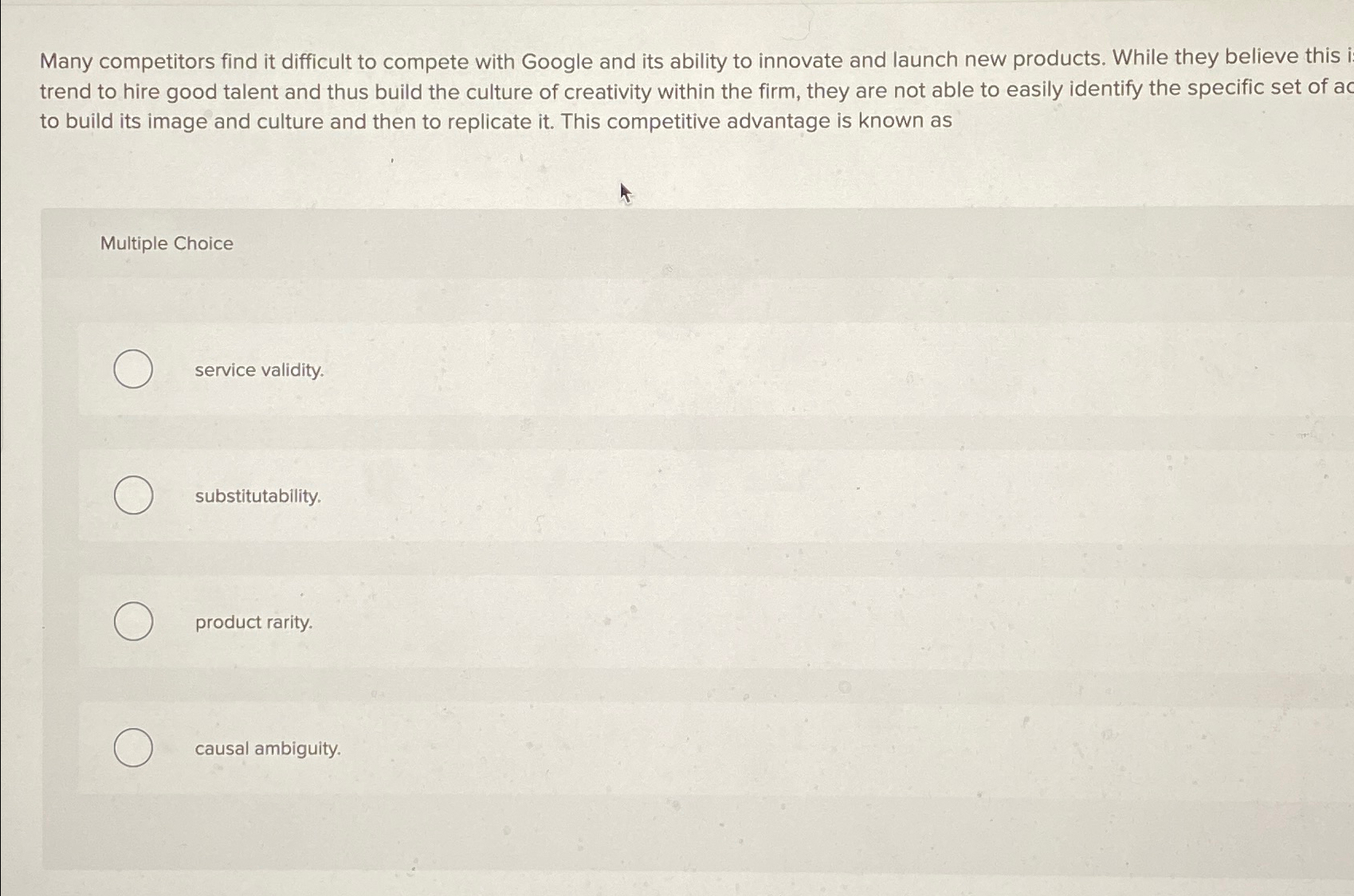  Many competitors find it difficult to compete with Google and its