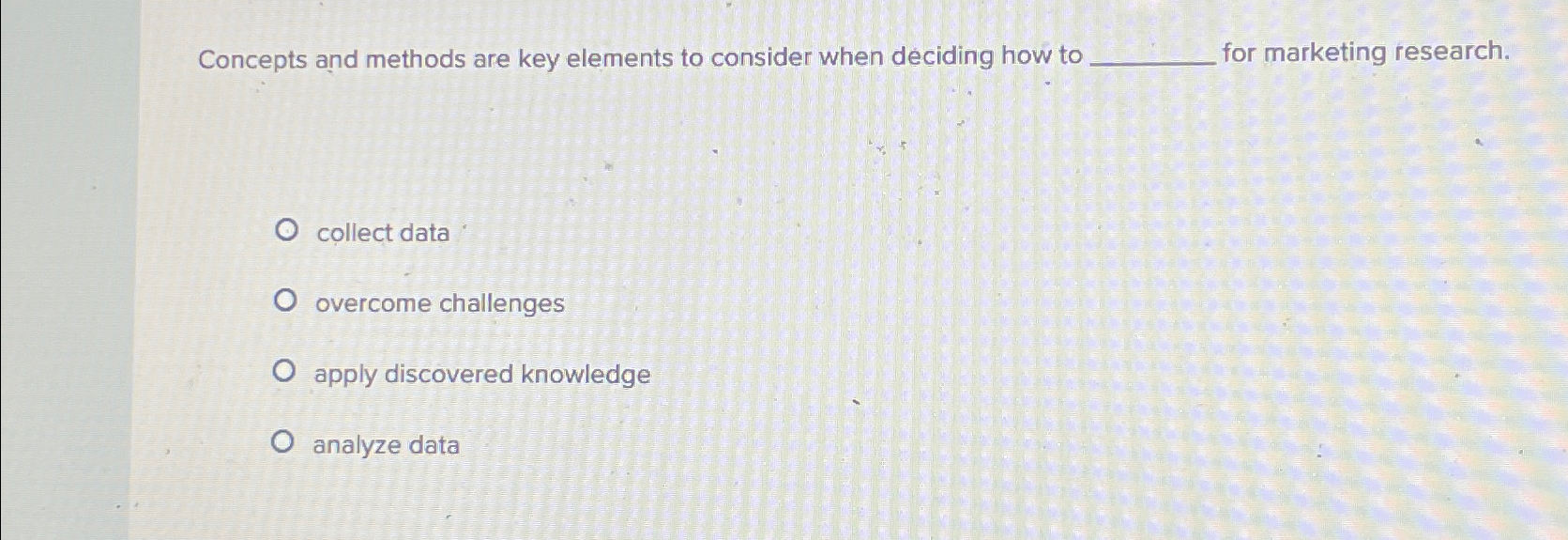 Concepts and methods are key elements to consider when deciding how