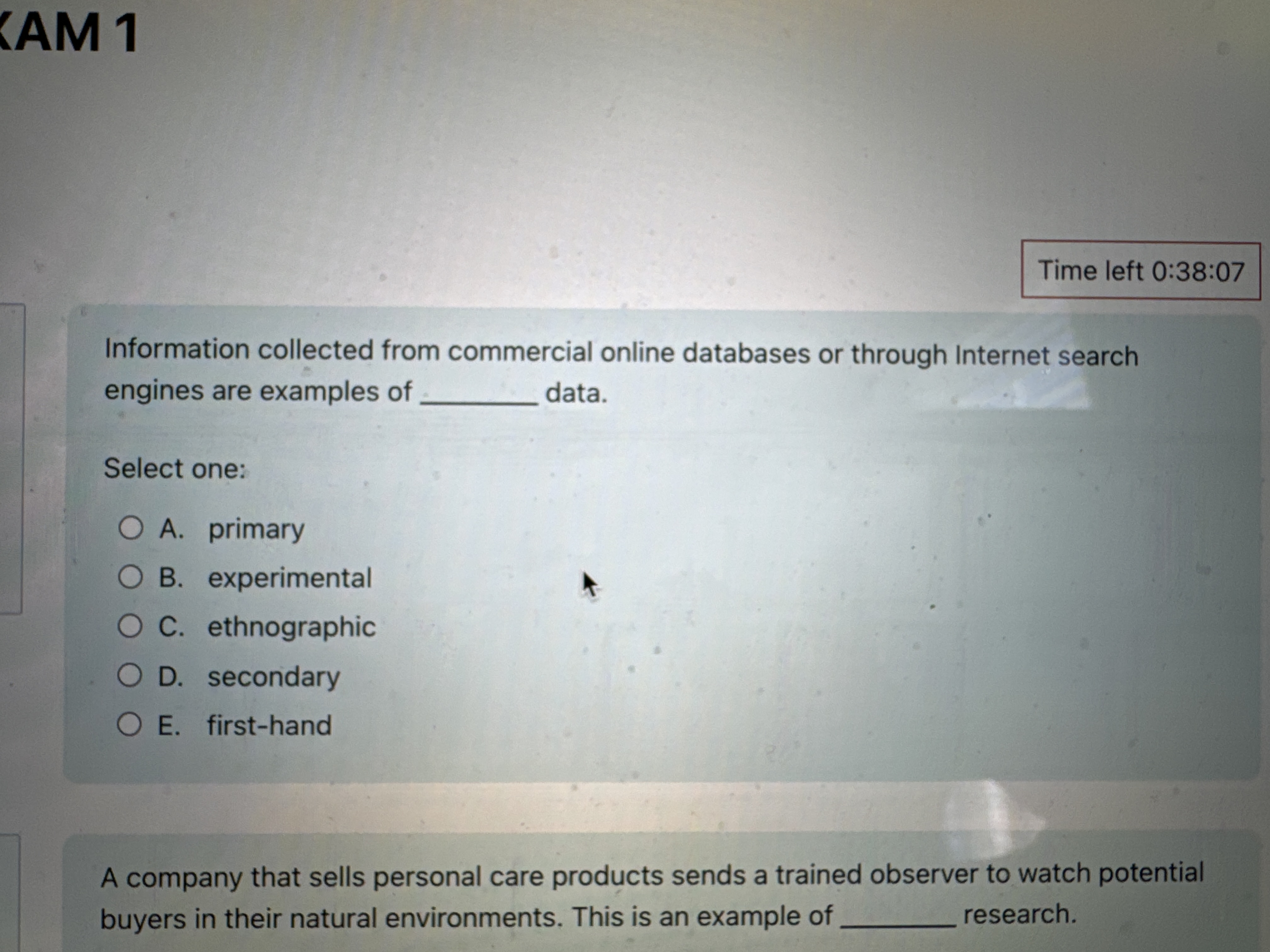  Information collected from commercial online databases or through Internet search engines
