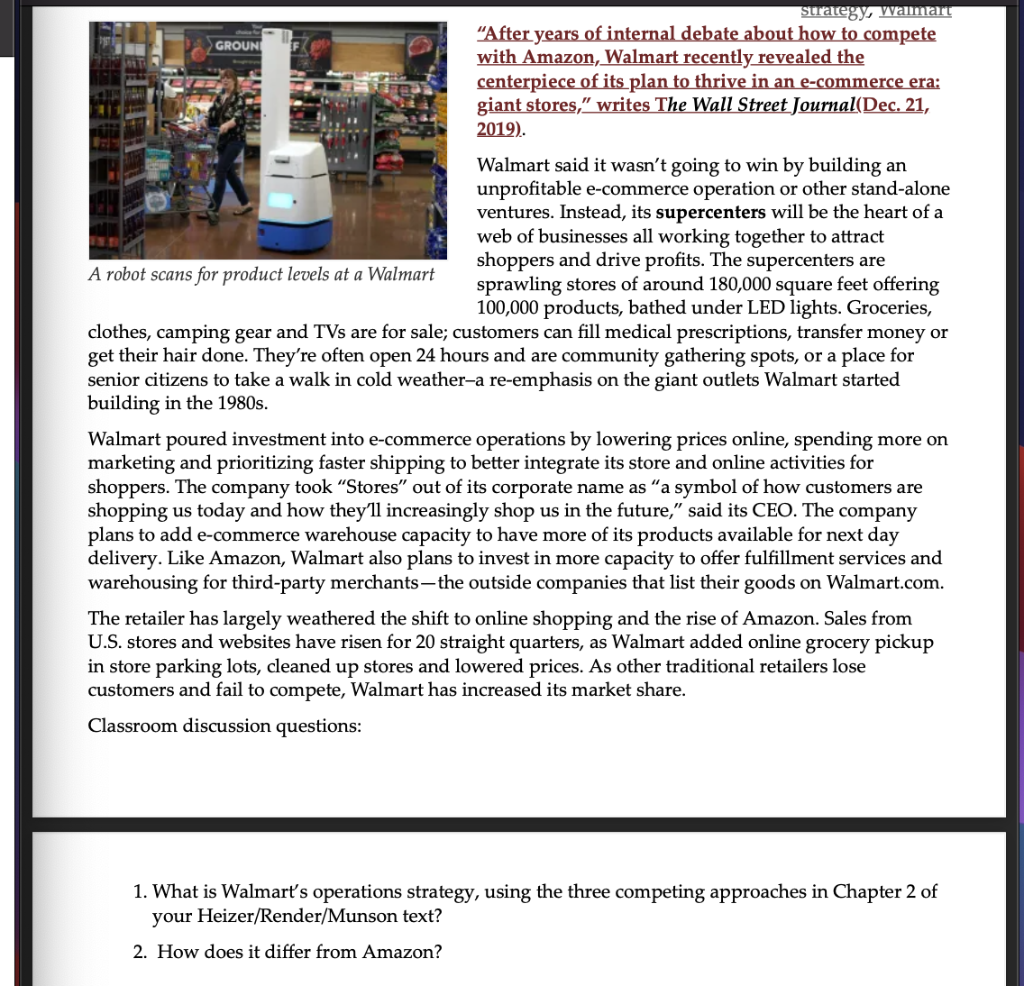 Read: OM in The News Article attached. Note: article references a different