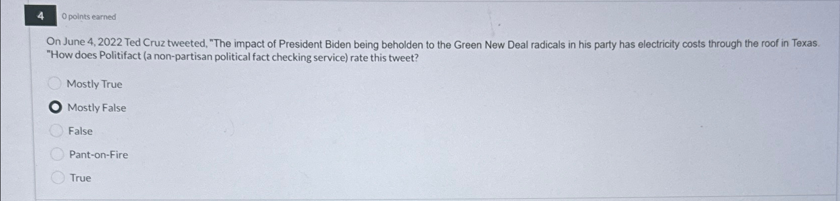  4 Opoints earned On June 4,2022 Ted Cruz tweeted, "The impact