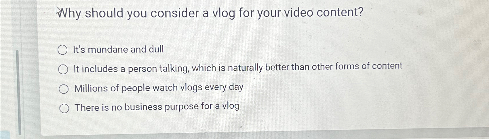  Why should you consider a vlog for your video content? It's