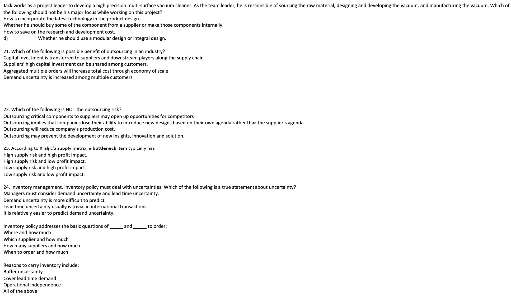  the following should not be his major focus while working on