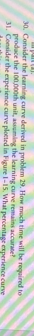  Consider the learning curve derived in problem 29. How much time