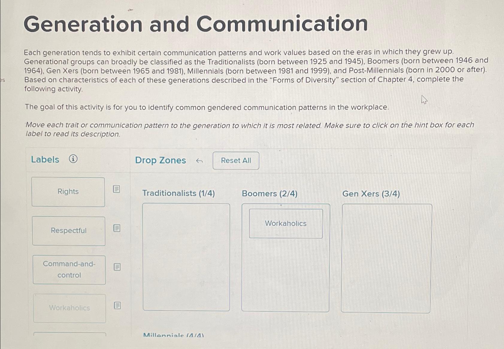  Generation and Communication Each generation tends to exhibit certain communication patterns