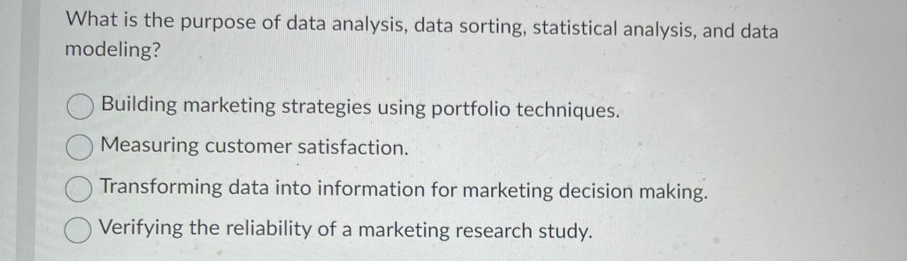  What is the purpose of data analysis, data sorting, statistical analysis,