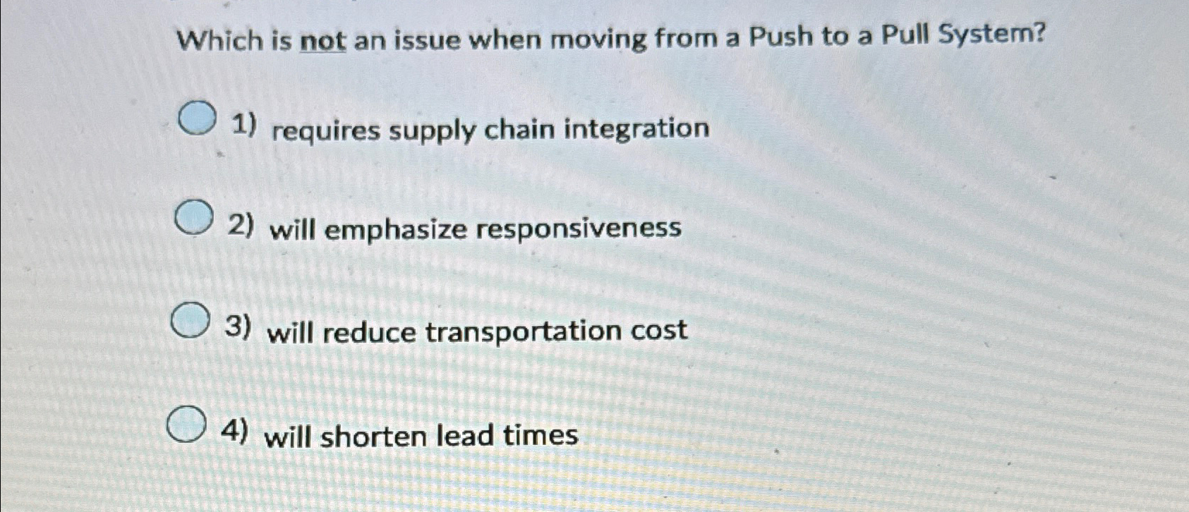  Which is not an issue when moving from a Push to