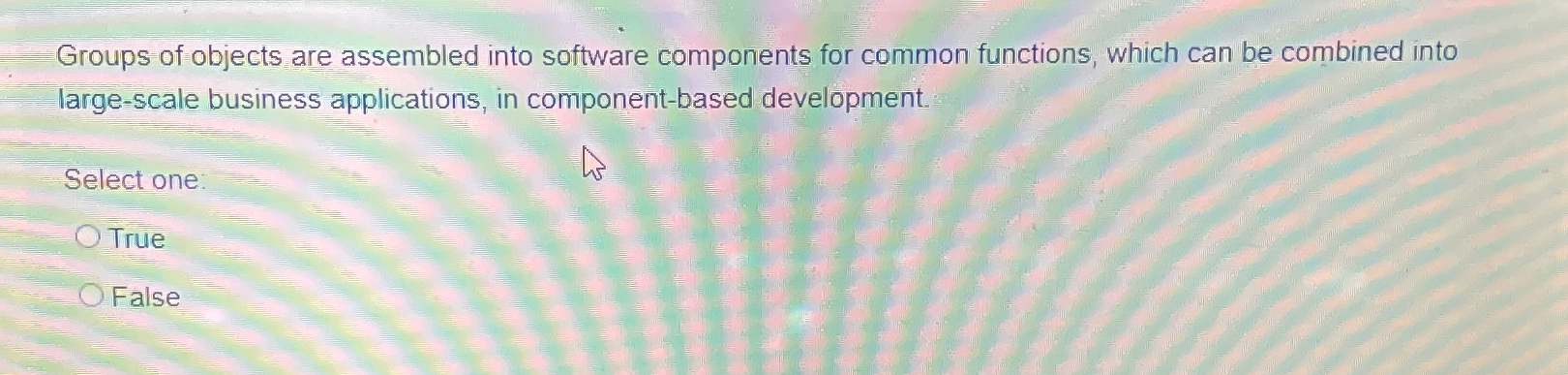  Groups of objects are assembled into software components for common functions,