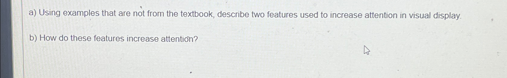 a) Using examples that are not from the textbook, describe two
