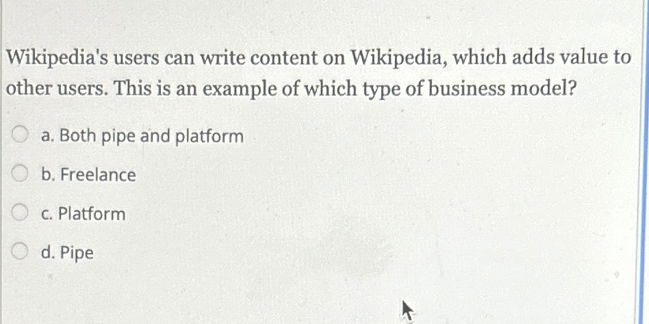  Wikipedia's users can write content on Wikipedia, which adds value to