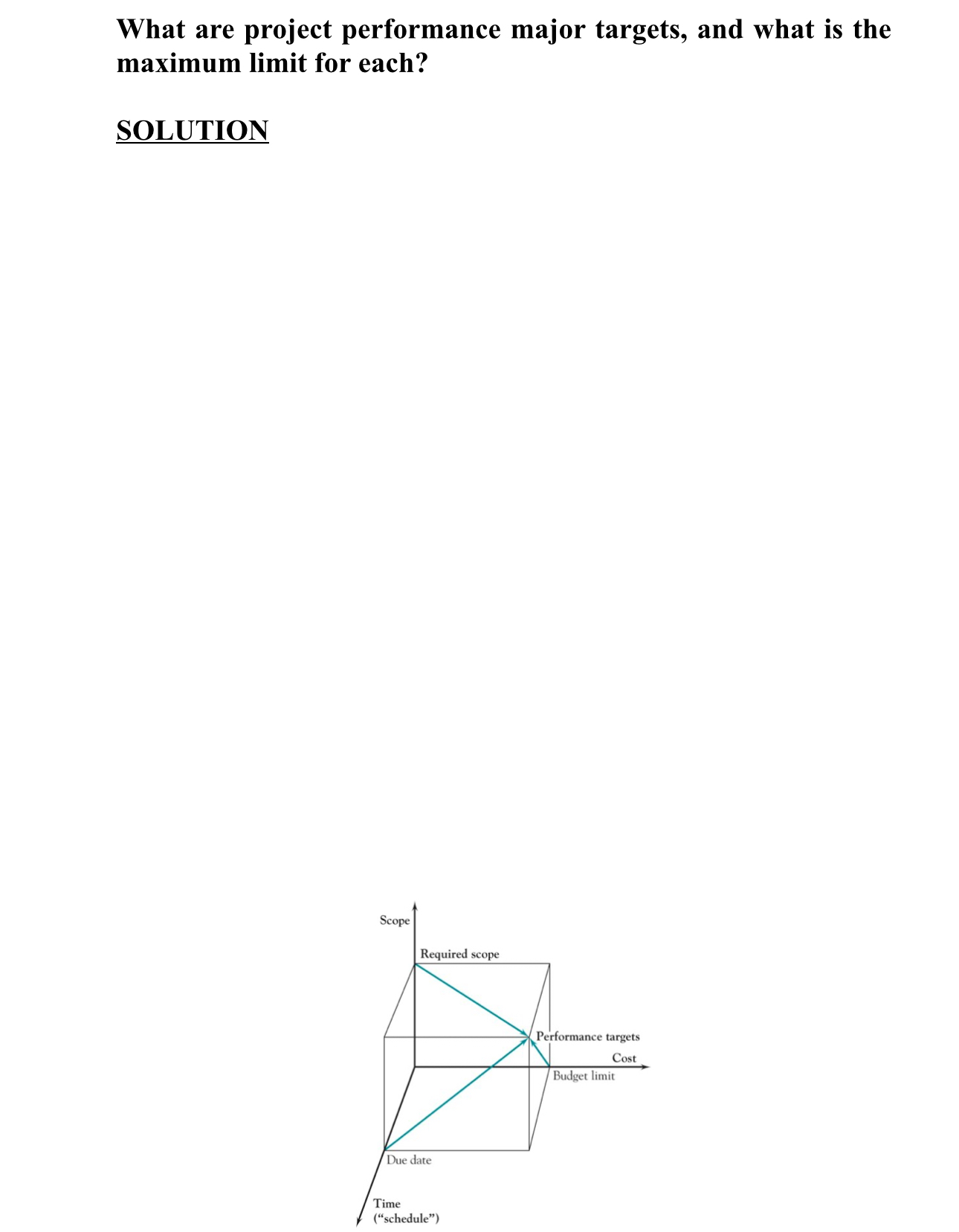  What are project performance major targets, and what is the maximum
