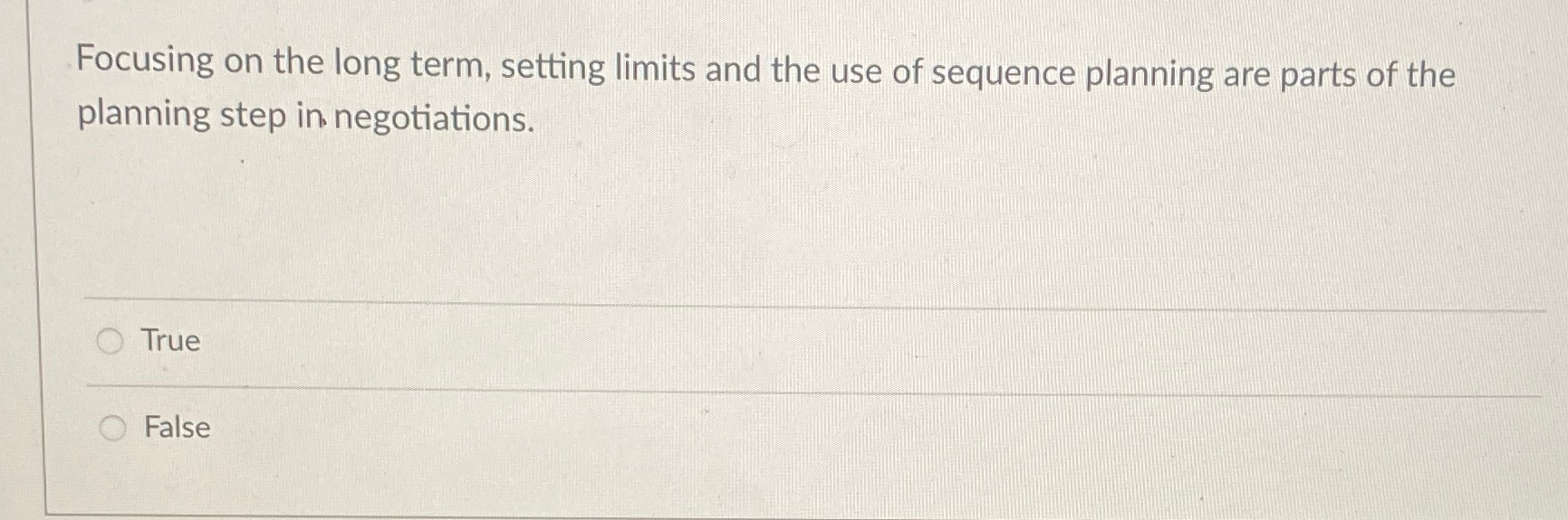  Focusing on the long term, setting limits and the use of