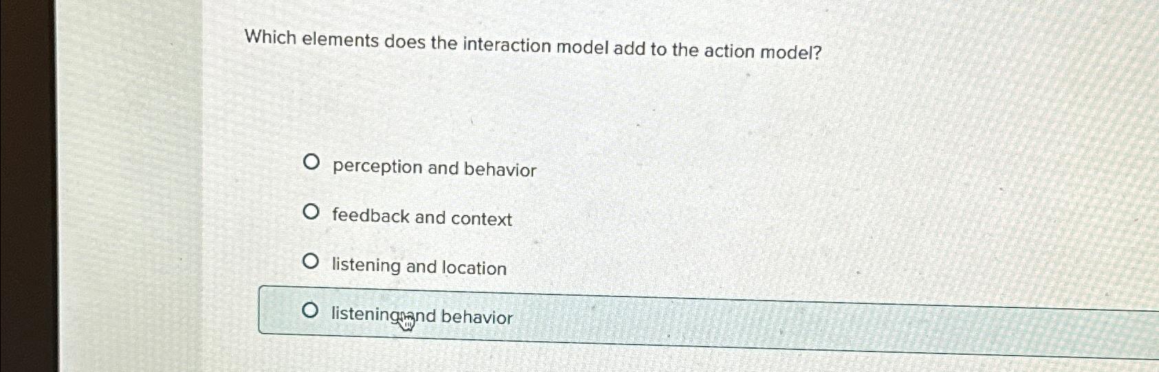  Which elements does the interaction model add to the action model?