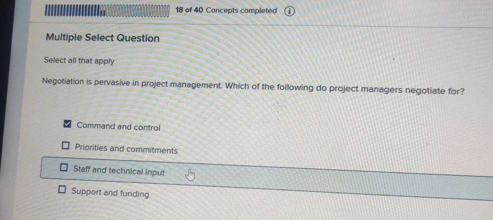  Multiple Select Question Select all that apply Negotiation is pervasive in