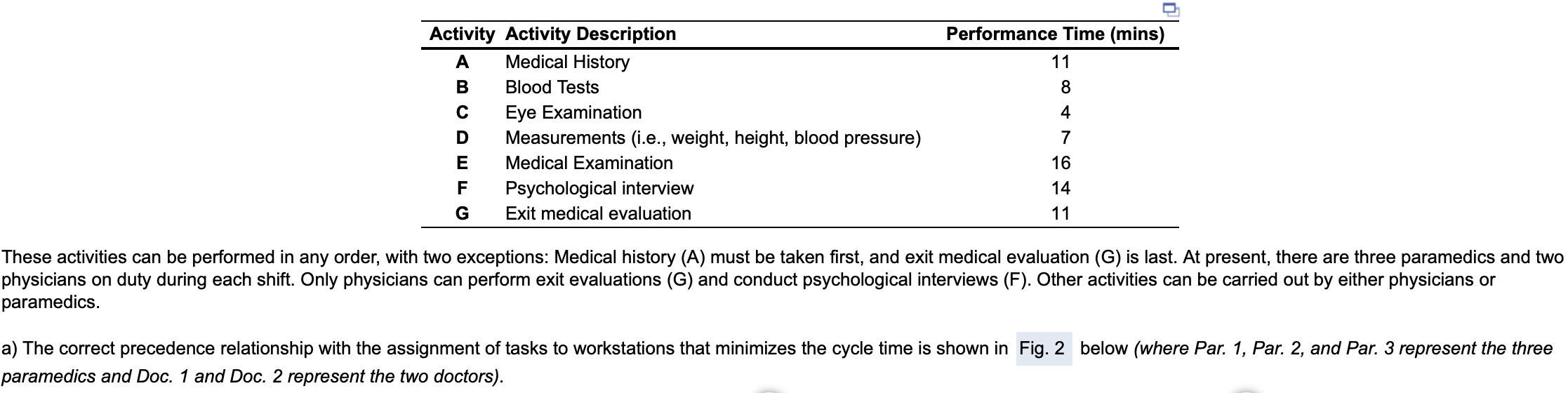 The preinduction physical examination given by the U.S. Army involves the following