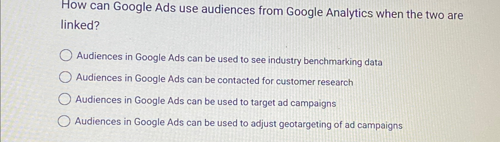  How can Google Ads use audiences from Google Analytics when the