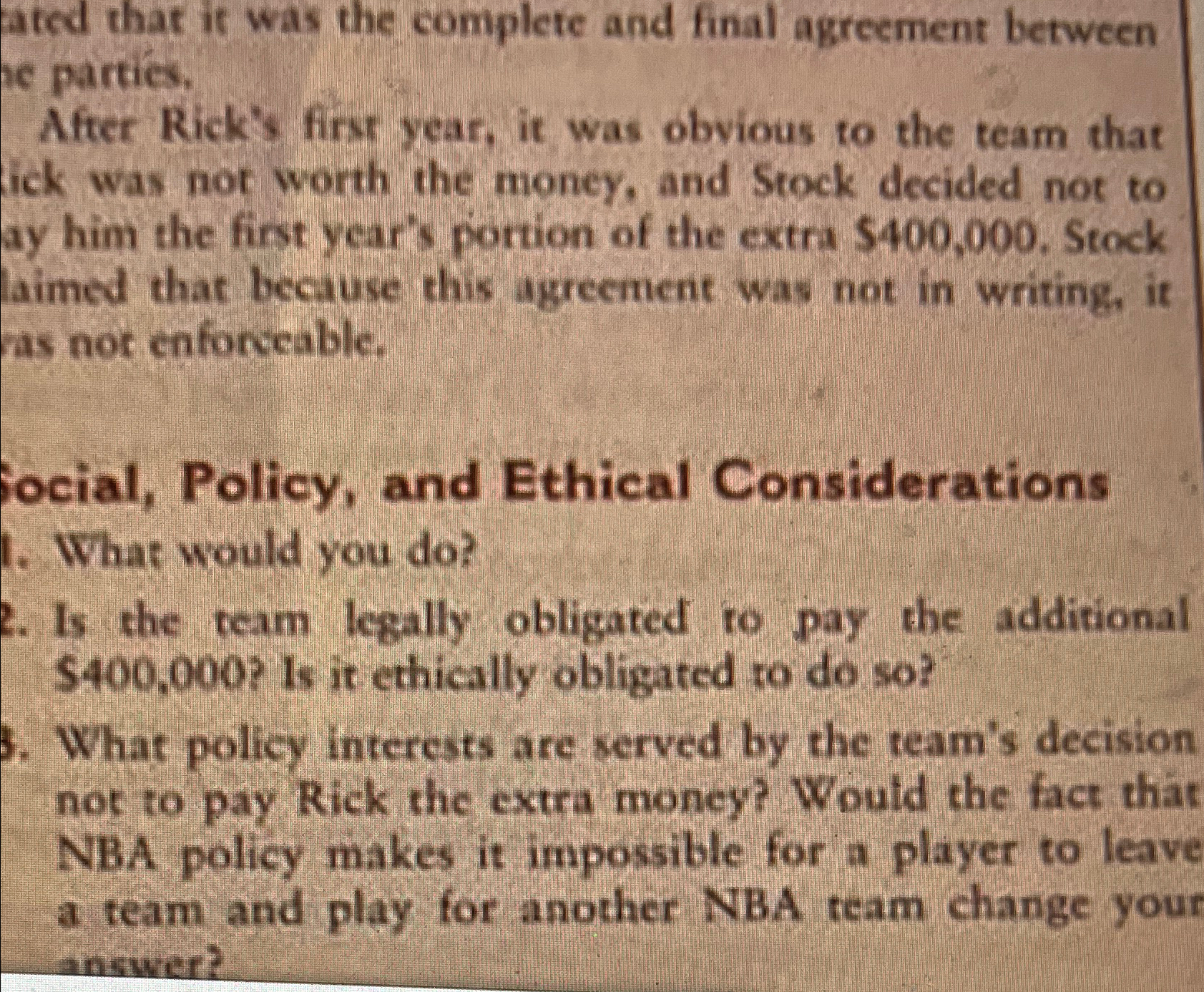  ated that it was the complete and final agreement between ie