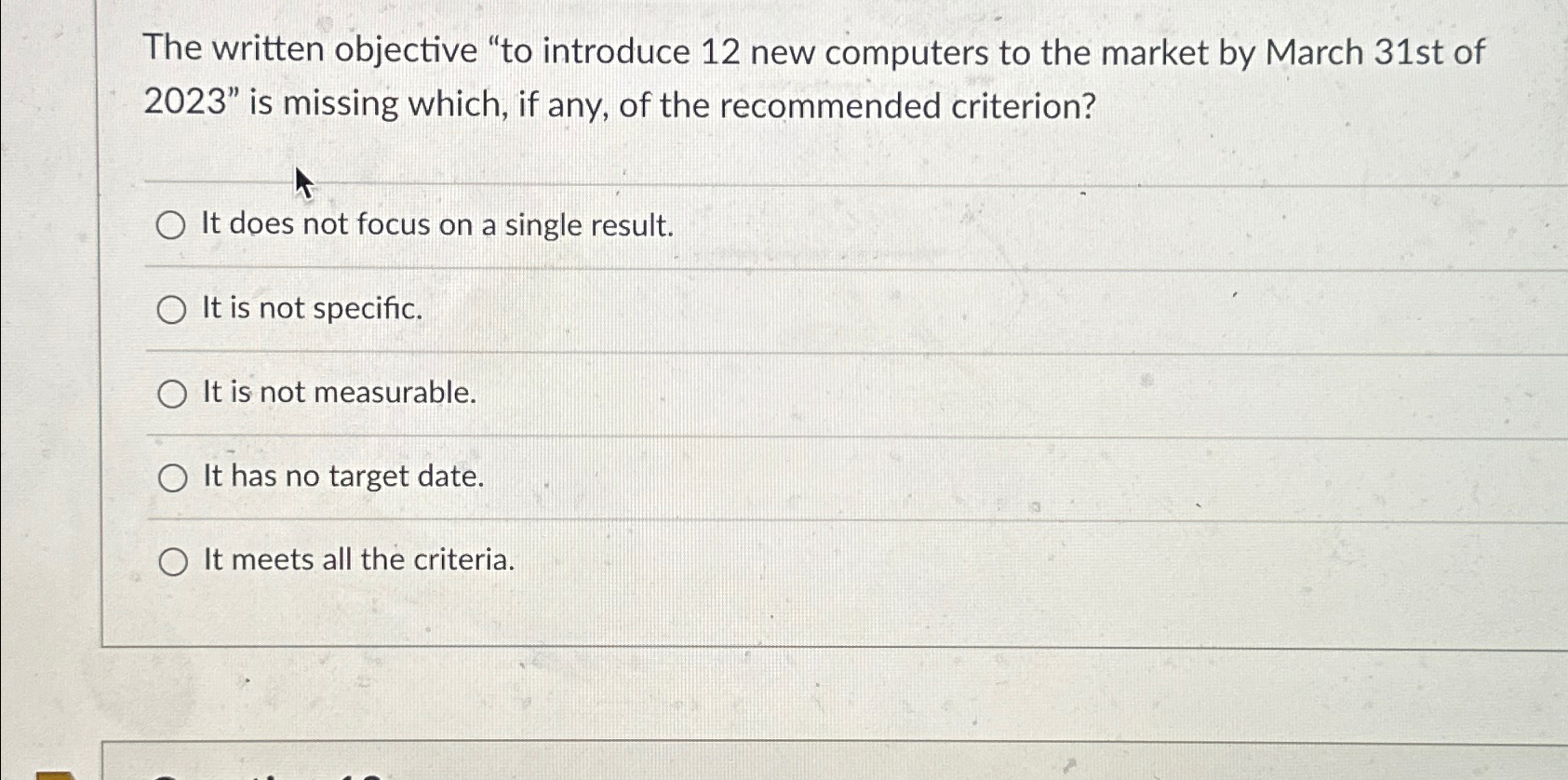  The written objective "to introduce 12 new computers to the market