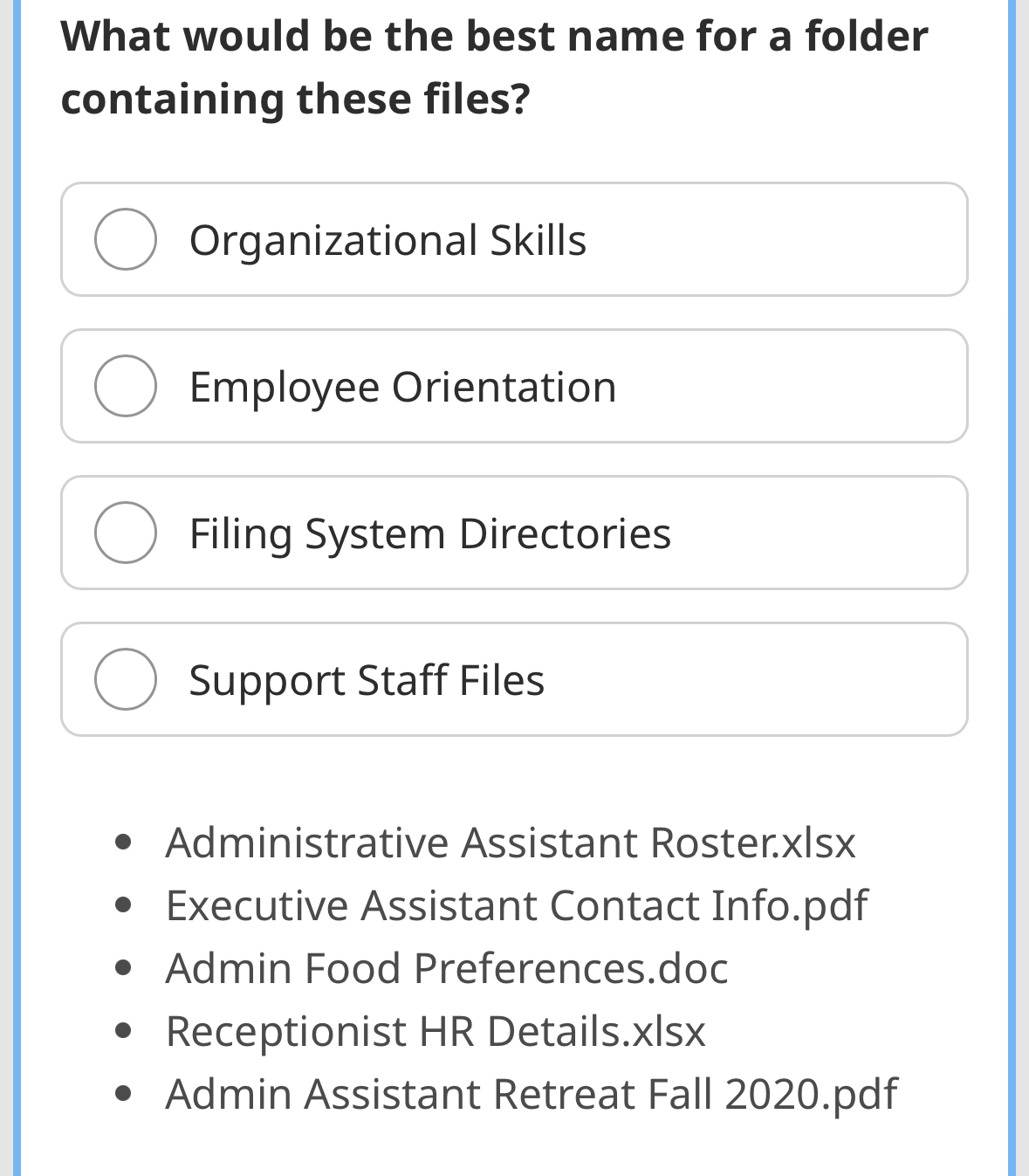  What would be the best name for a folder containing these