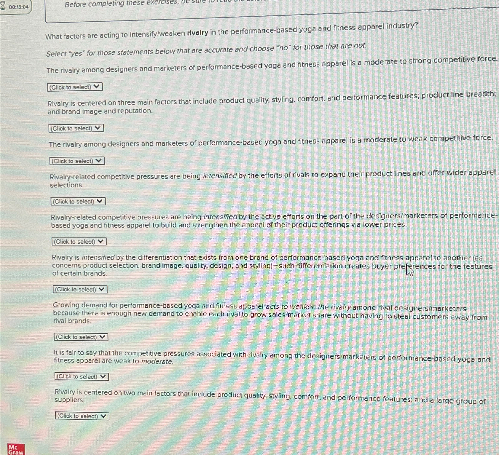  00:13:04 What factors are acting to intensify/weaken plvalry in the performance-based