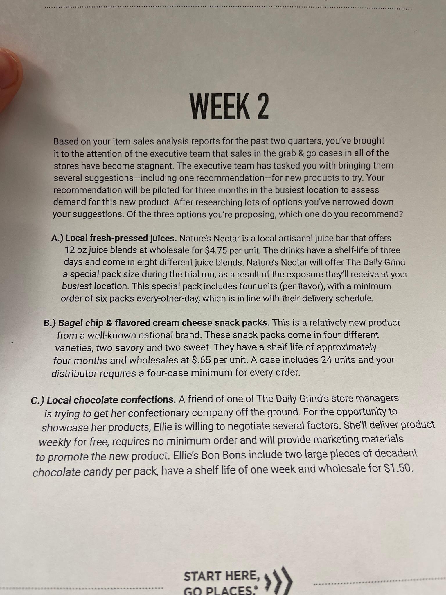  WEEK 2 Based on your item sales analysis reports for the