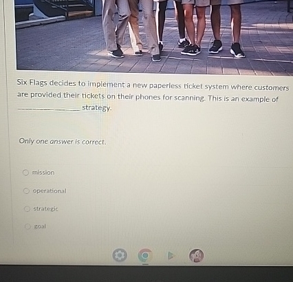  Six Flags decides to implement a new paperless ticket system where