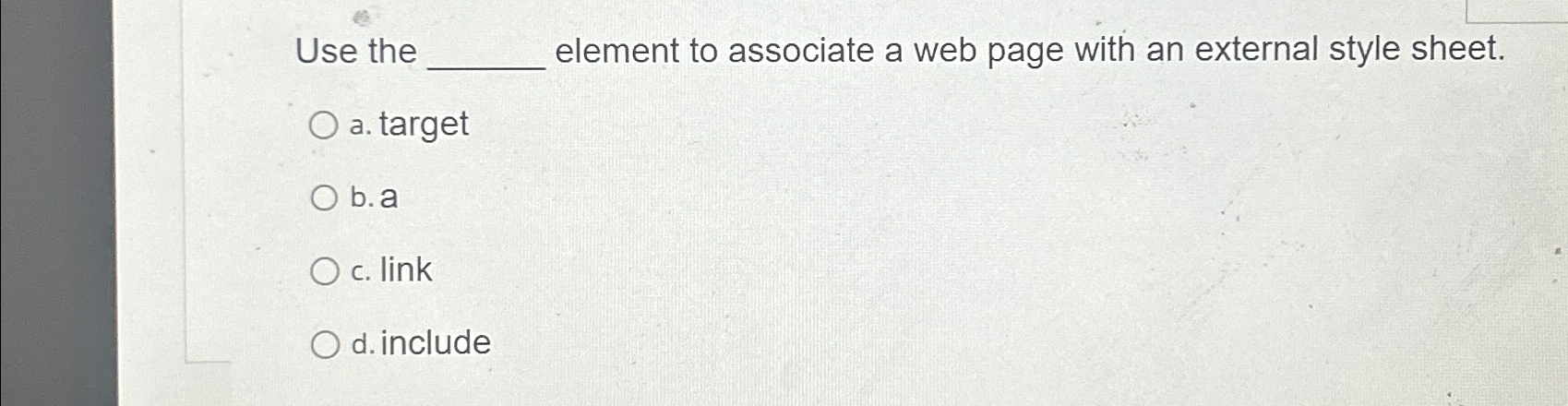  Use the element to associate a web page with an external